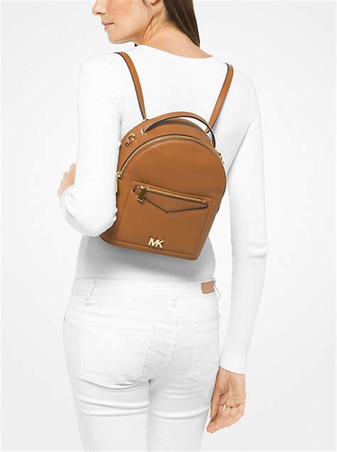 michael kors jessa sm convertible backpack brown pale gold|Jessa Small Pebbled Leather Convertible Backpack .